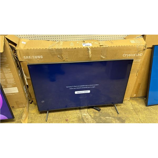 SAMSUNG UN50TU7000F 50" LED TV WITH LEGS - NO REMOTE/CRACK ON TOP LEFT CORNER OF SCREEN