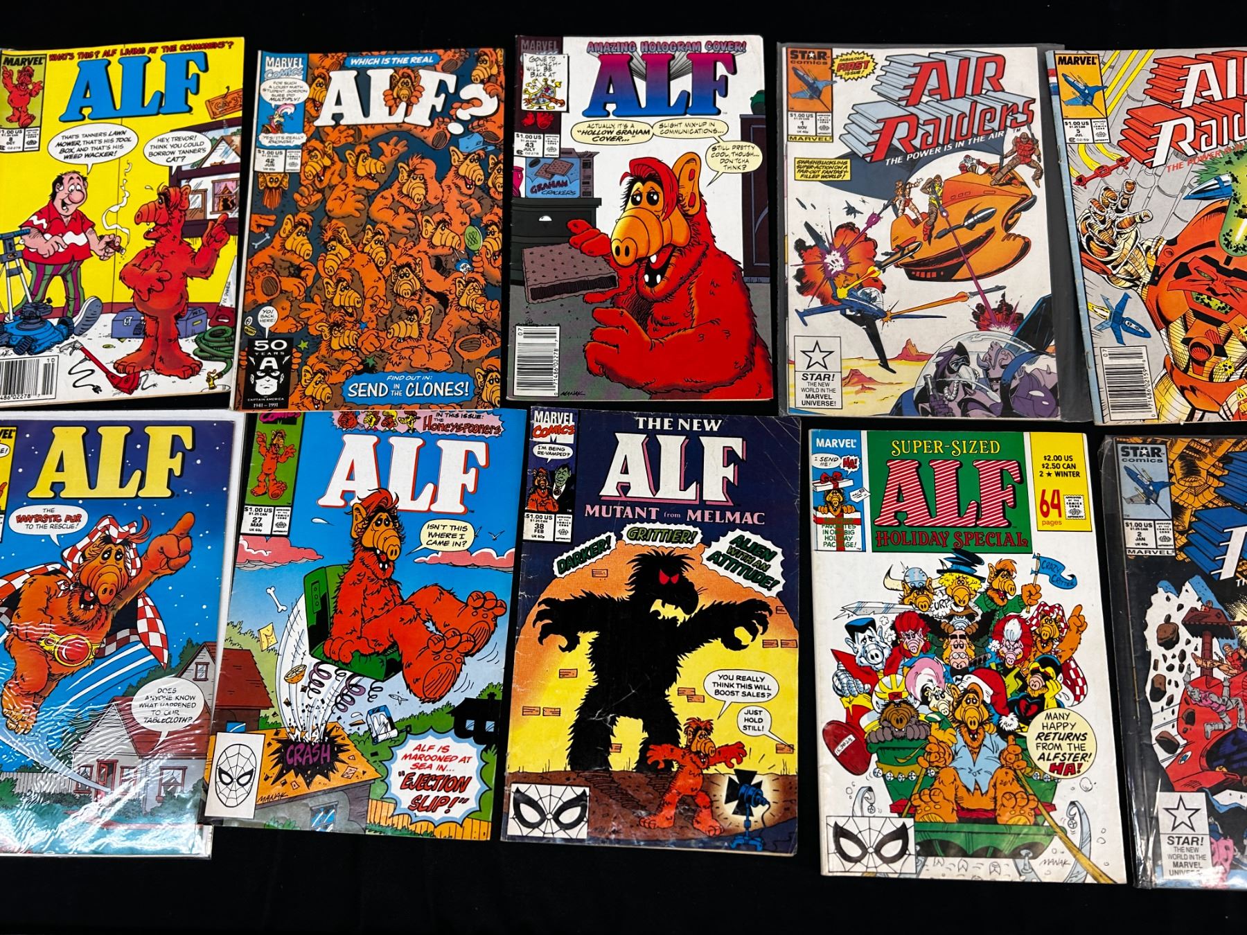 Lot of 13 Comic Books Alf, A-Team, Air Raiders