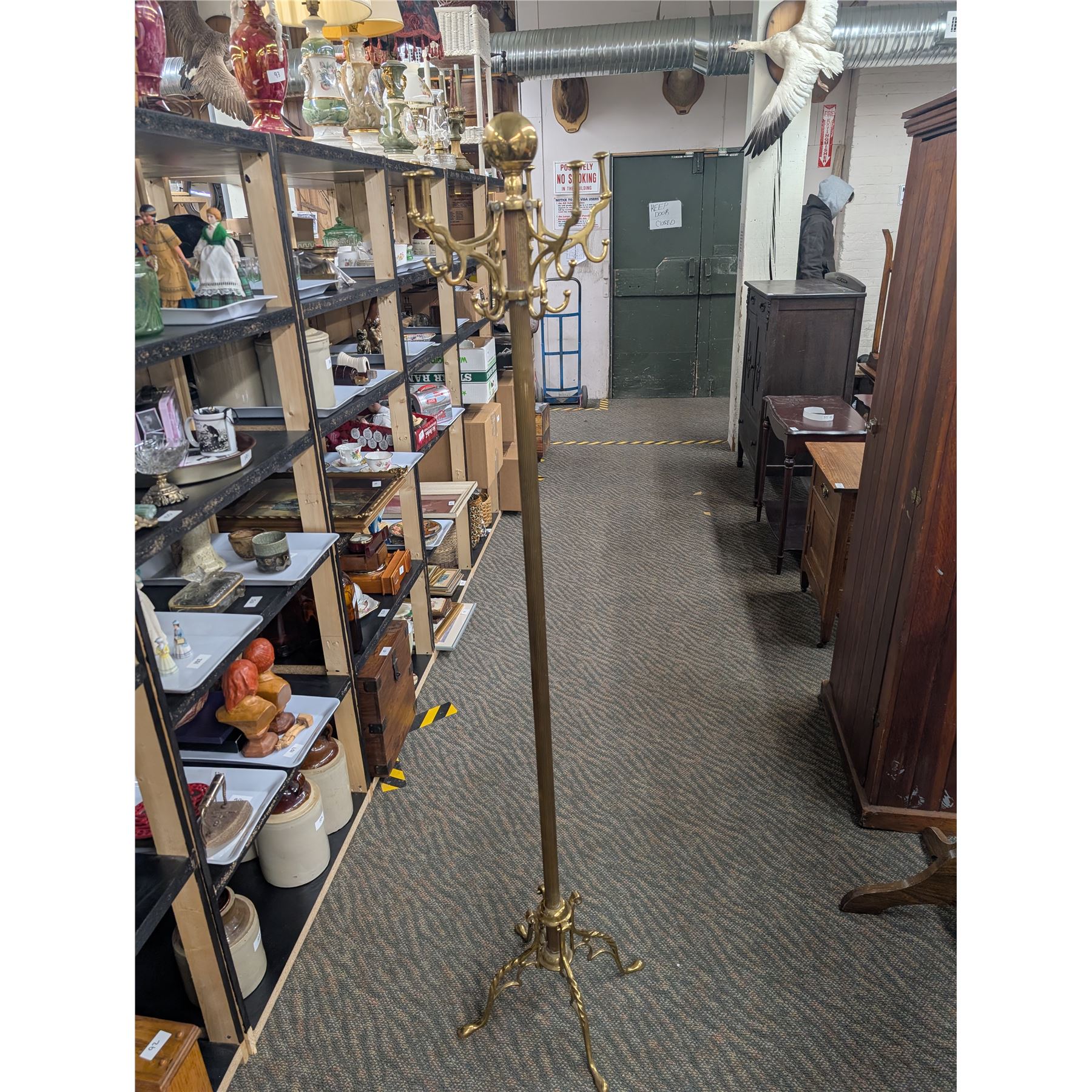 Brass Coat Rack Hall Tree