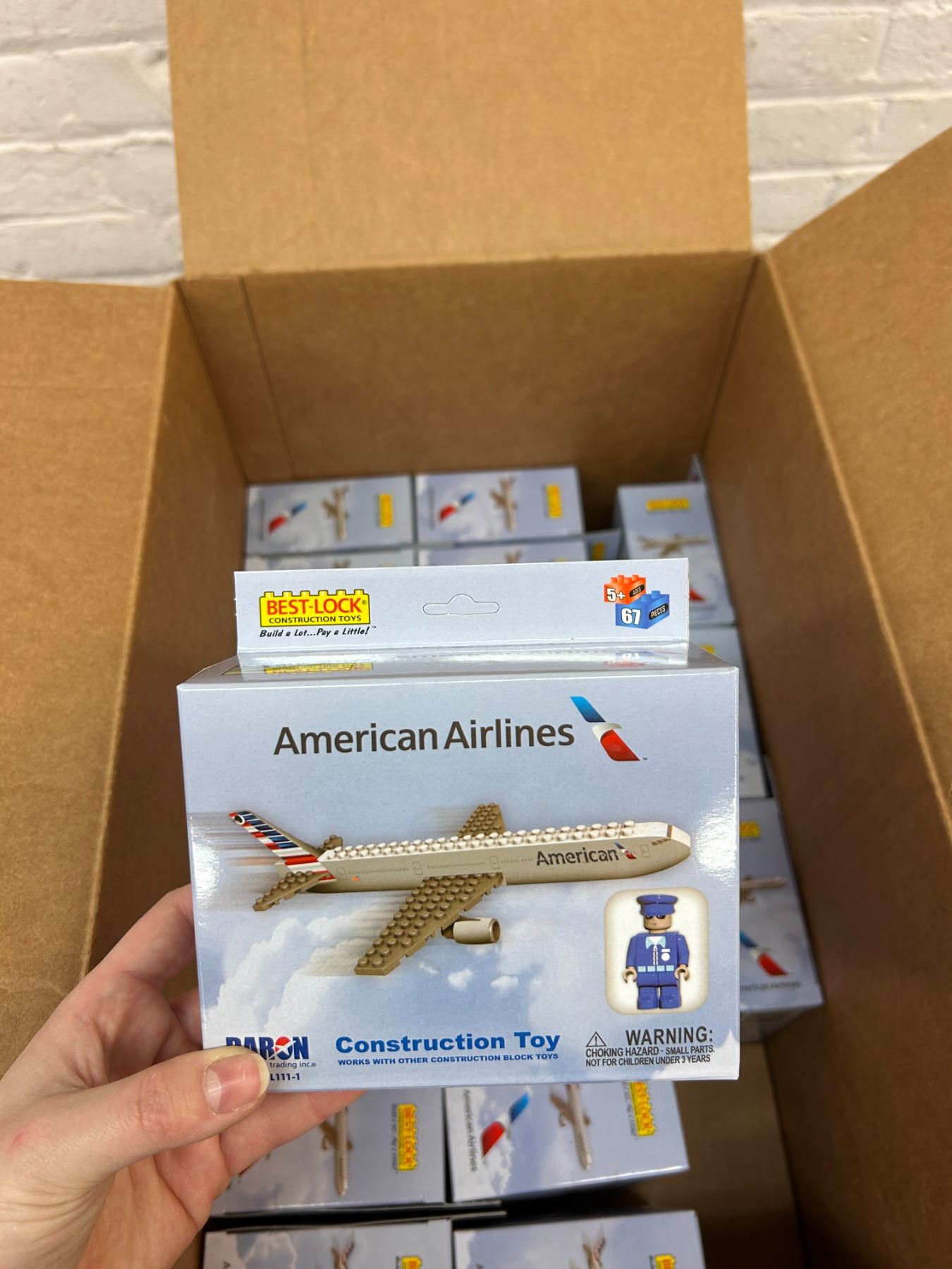 Box of 20 Best Lock American Airlines Brick Buildable Construction Toy ...