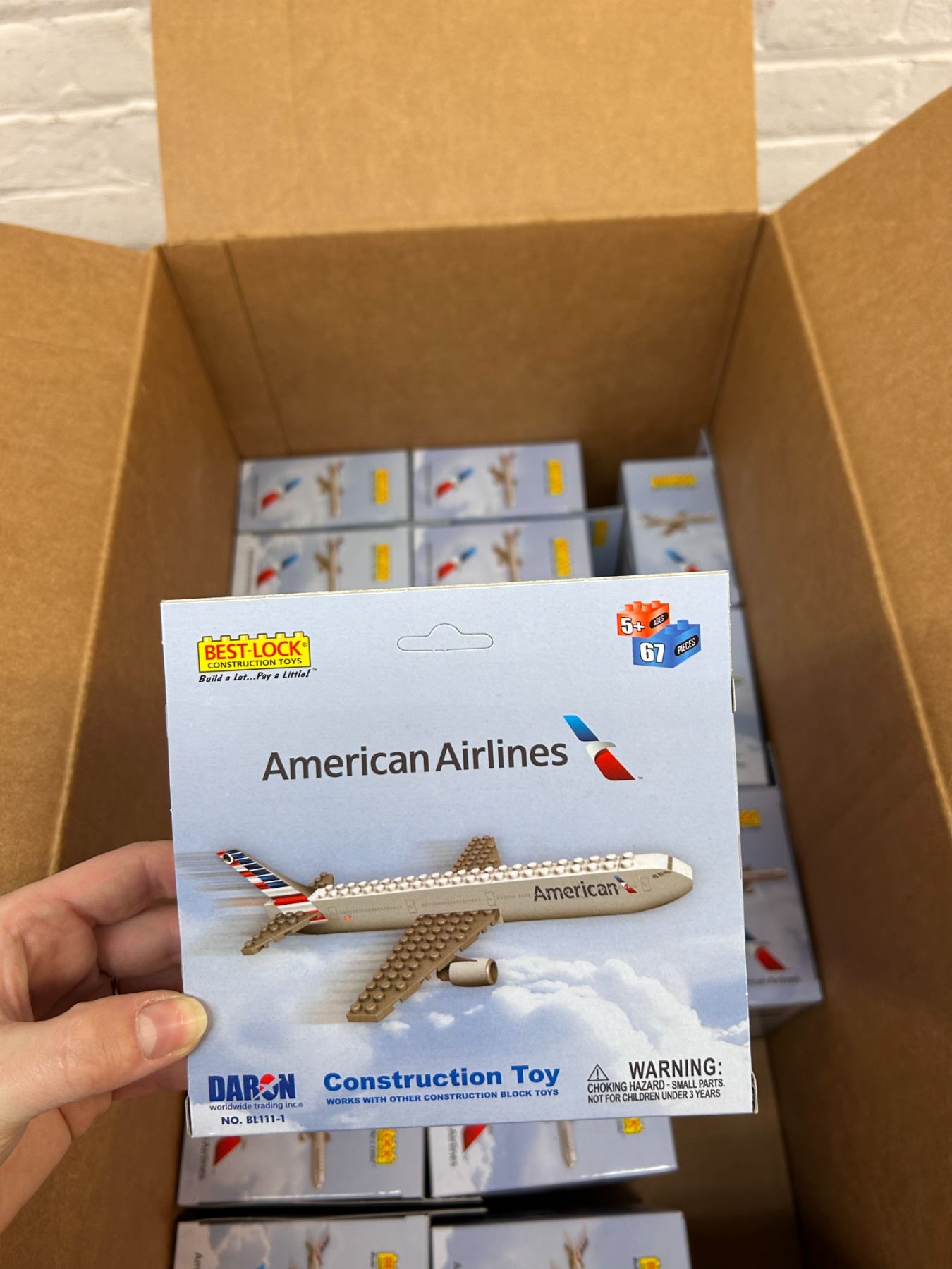 Box of 20 Best Lock American Airlines Brick Buildable Construction Toy ...