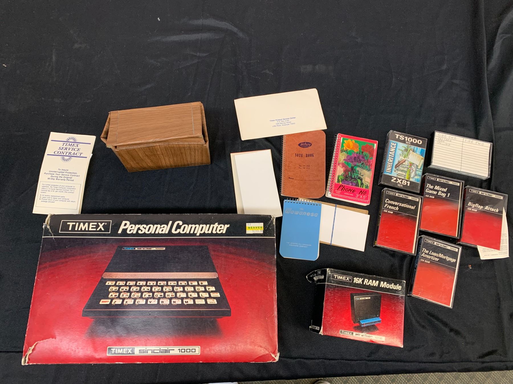 Timex Personal Computer Timex Sinclair 1000 Personal Computer Calculator, 16K RAM Module, Misc ...