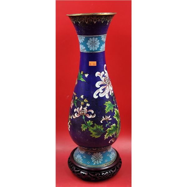 Stamped Asian Cloisonné Vase