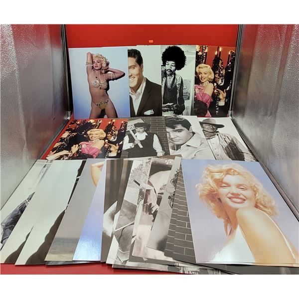 VTG Pop Culture Prints w/ Madonna, Elvis, Marilyn Monroe, Jimi Hendrix, Bruce Lee, & More