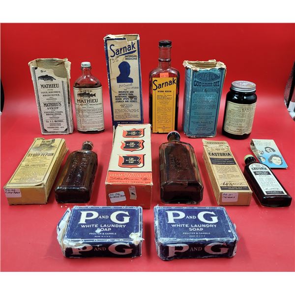 VTG Laundry Soap & Medicine Bottle Lot