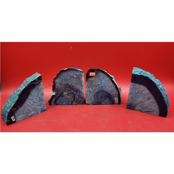 2 Pairs of Geode Bookends