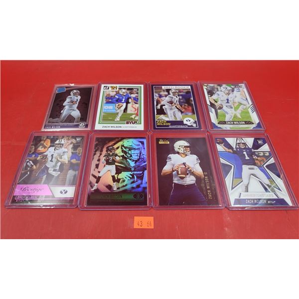 Lot of Zach Wilson Football Cards
