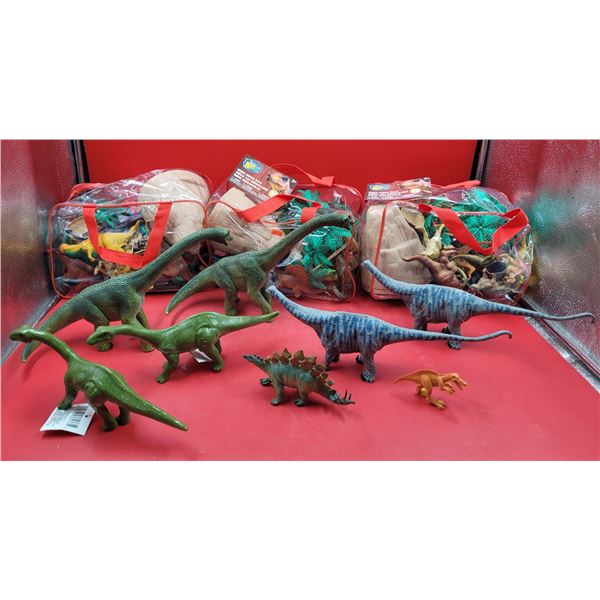 3 Dino Mega Bags & Assorted Dinosaur Toys