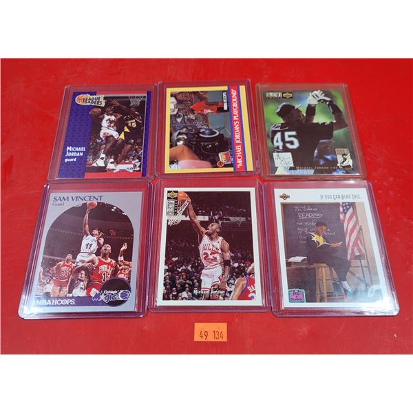 Mostly Michael Jordan Sports Cards (1 Sam Vincent, 1 Stay in School)