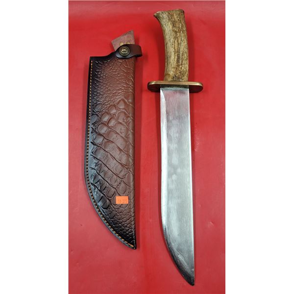 Antler-Handle Knife w/ Sheath