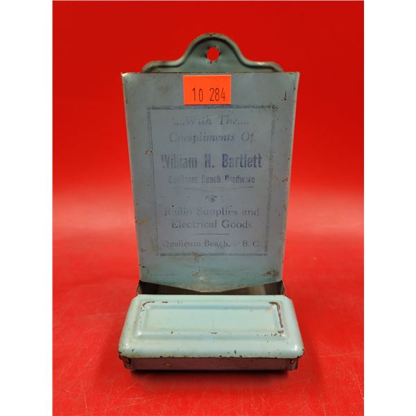 VTG Metal Advertising Match Holder