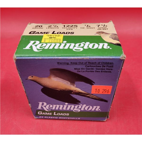 Box of Remington .20 Game Loads