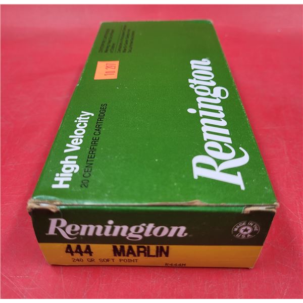 Box of Remington .444 Marlin High Velocity Centerfire Cartridges