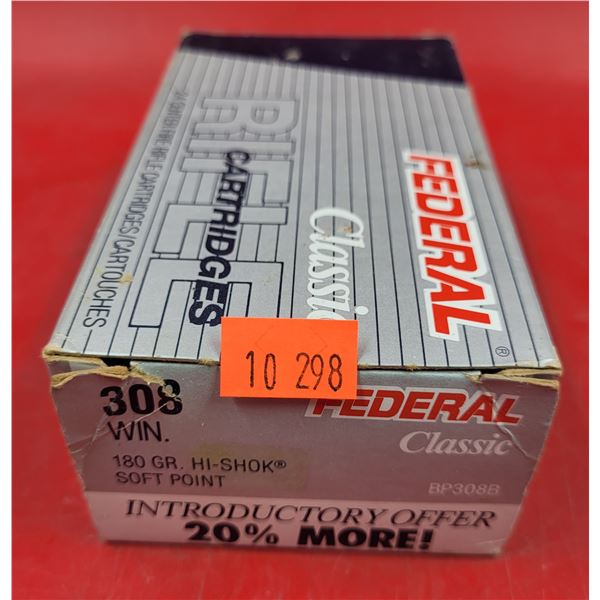 Box of Federal Classic 308 Win. Rifle Cartridges