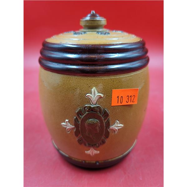 Antique Doulton Lambeth Stoneware Tobacco Jar Made in England