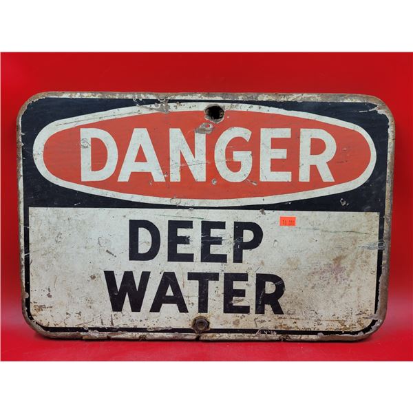 VTG Danger Deep Water Sign from Deer Lake