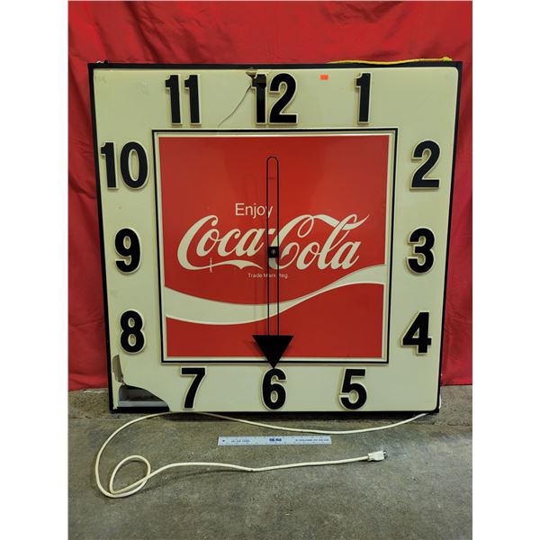 Large VTG Coca-Cola Advertising Wall Clock