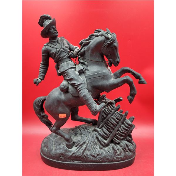 Metal Rearing Horse Sculpture