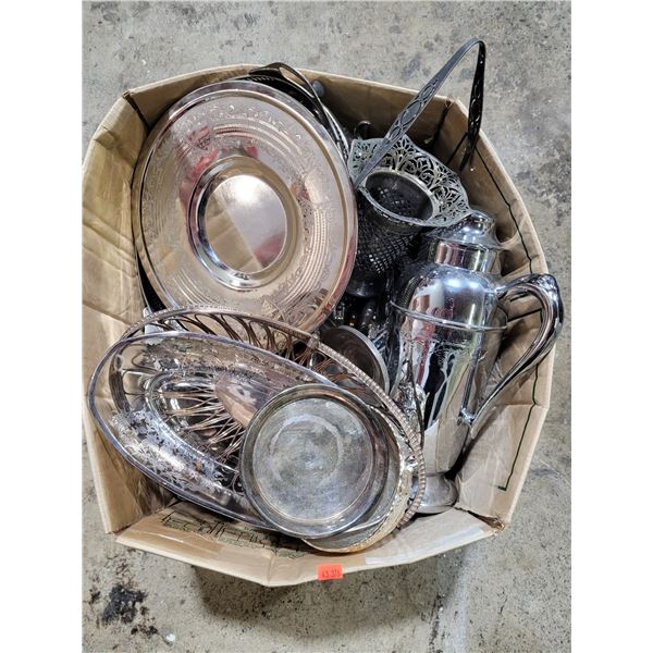 Lot of Assorted Metal Serving Ware