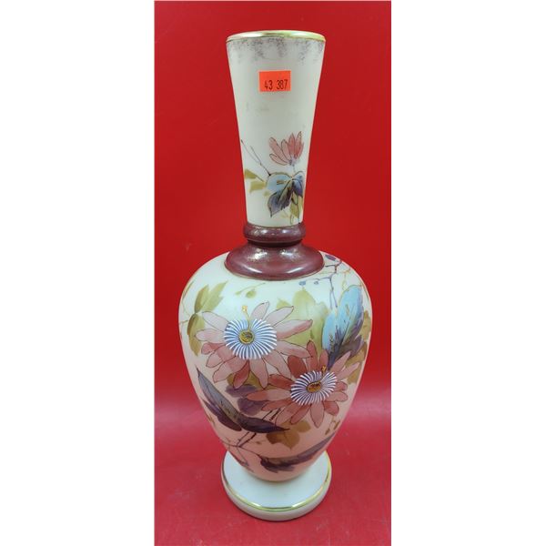 VTG Signed Satin Glass Vase