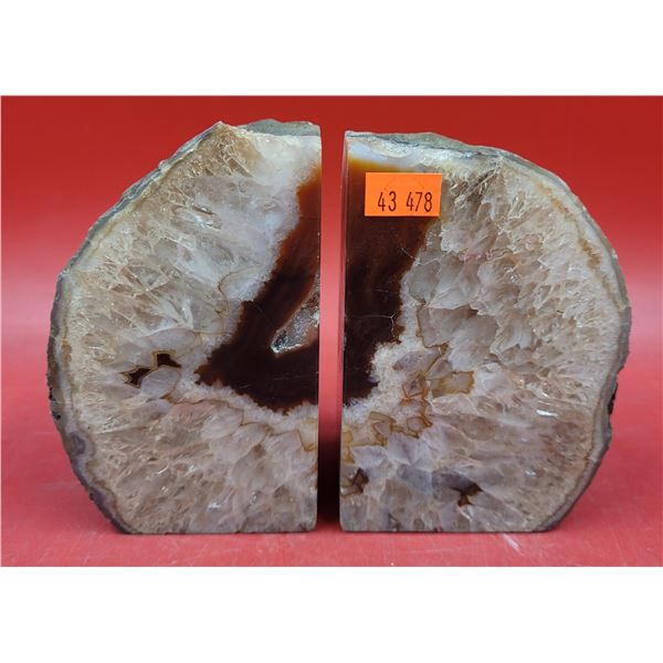 Pair of Geode Bookends