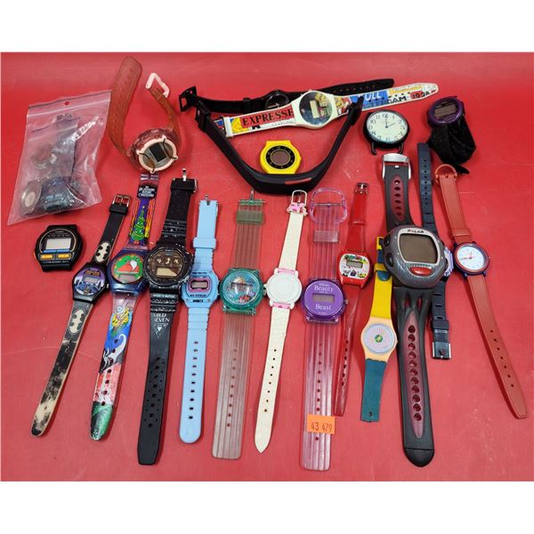 Lot of Assorted Watches w/ Disney, Disco, & More