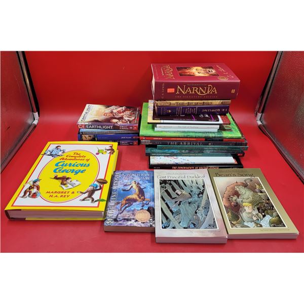 Lot of Assorted Books w/ Tales of Beedle the Bard, Tales of the Broken Moon, Curious George, & More