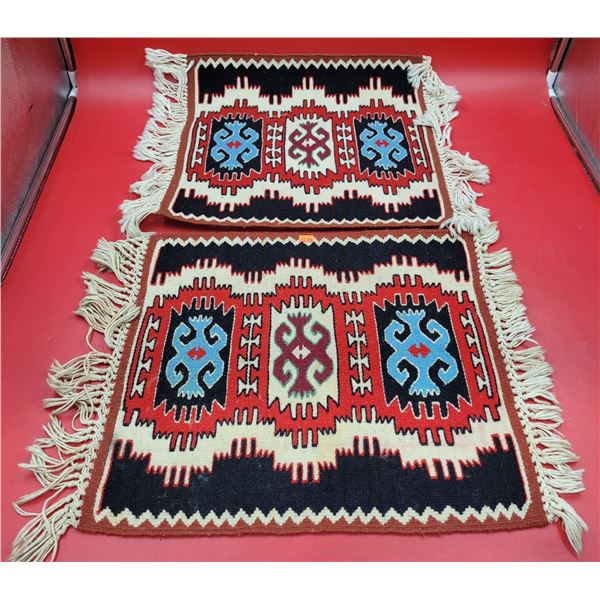 2 Small Hand-Knotted Wool Rugs