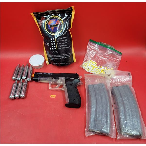 Sig Sauer Air Gun w/ CO2 Cartridges, BBs, & Magazines