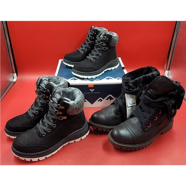 2 Pairs of Roxy Youth Boots & Pair of Roxy Women's Boots
