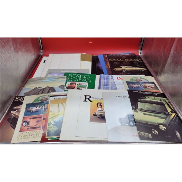 Lot of VTG Vehicle Pamphlets/Brochures
