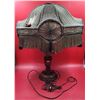 Image 1 : Victorian Table Lamp w/ Fringed Fabric Shade