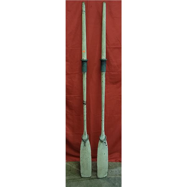 Pair of VTG Wooden Row Boat Oars