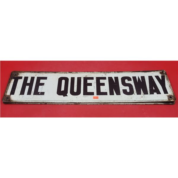 Metal The Queensway Double-Sided Sign