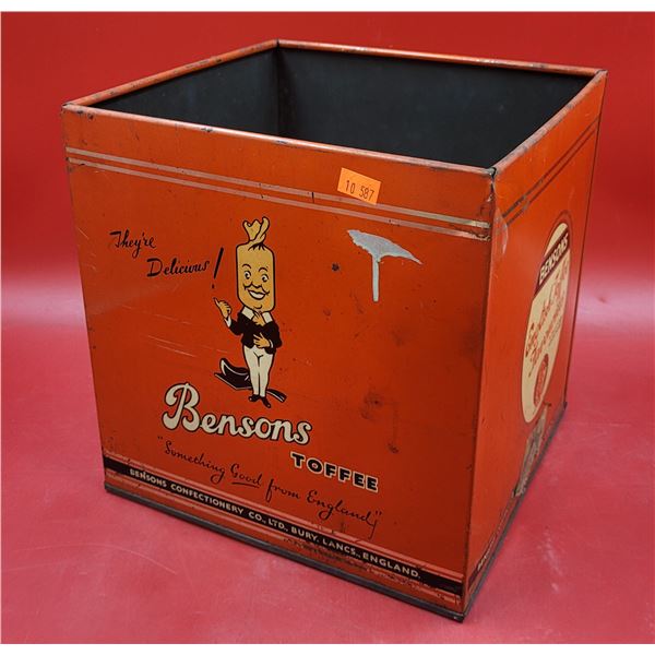 Benson's Toffee Advertising Tin