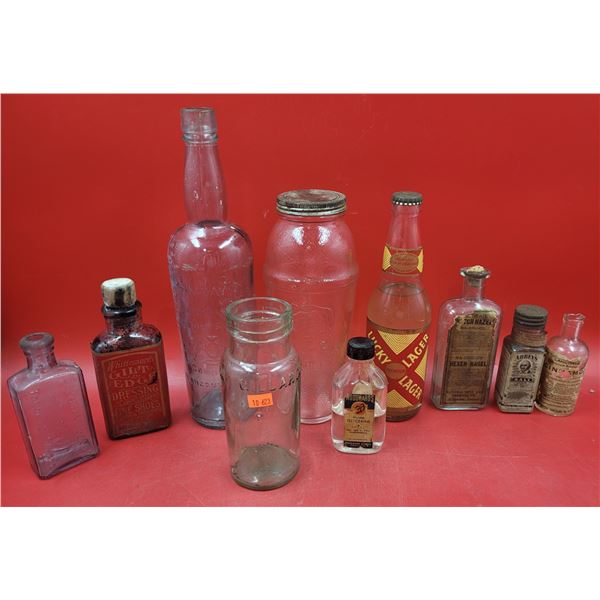 VTG Glass Bottle Lot (Medicine, Beer, etc.)