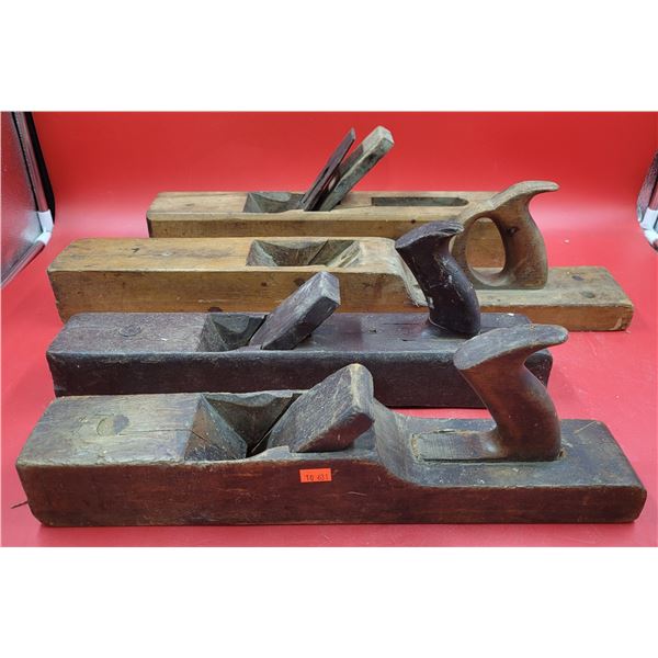 4 Antique Wooden Hand Planes