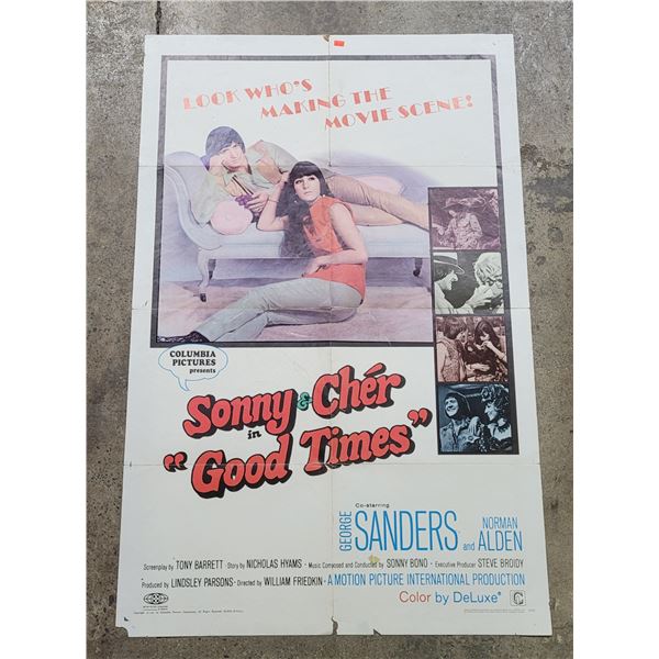 VTG Sonny & Cher Advertising Poster