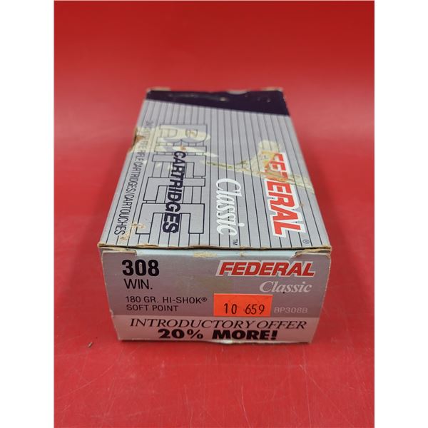 Federal Classic 308 Win. Center Fire Rifle Cartridges