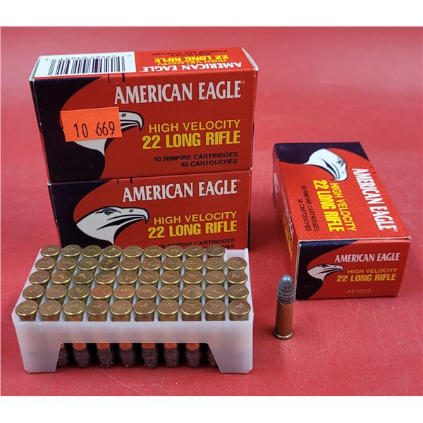 American Eagle High Velocity 22 Long Rifle Rimfire Cartridges