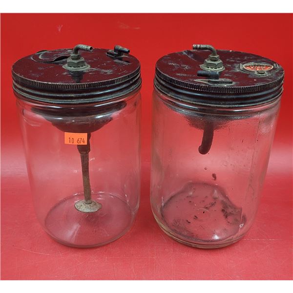 2 VTG Windshield Washer Jars