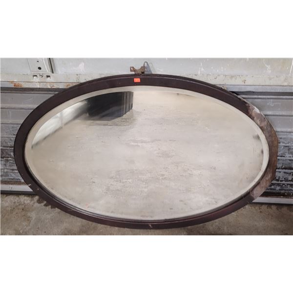 Antique Oval Beveled Glass Mirror