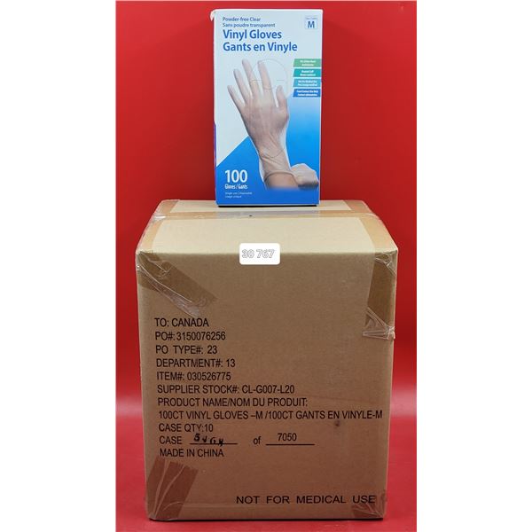 Lot of Powder-Free Clear Vinyl Gloves
