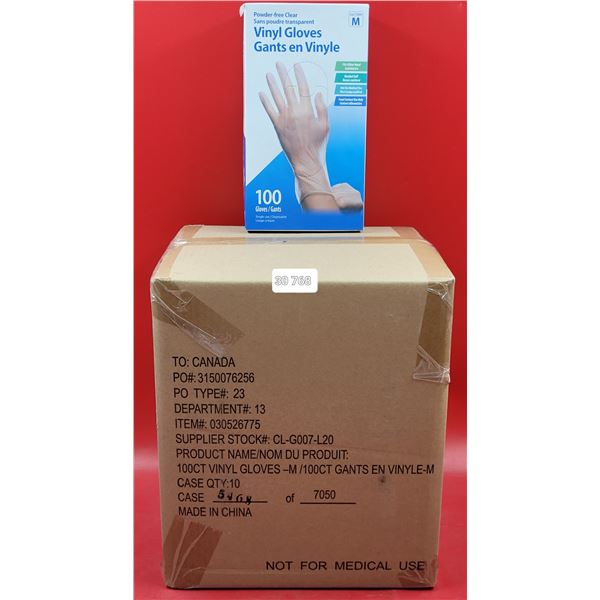 Lot of Powder-Free Clear Vinyl Gloves