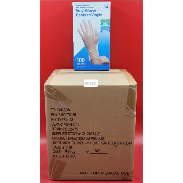 Lot of Powder-Free Clear Vinyl Gloves