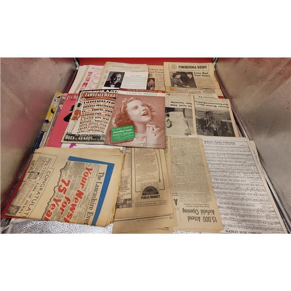 Lot of VTG Sheet Music & BC Newspapers