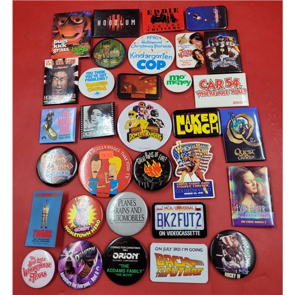 Lot of Assorted VTG Movie Pins