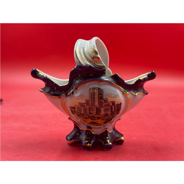 Vintage Vancouver City Hall Porcelain Table Top Basket