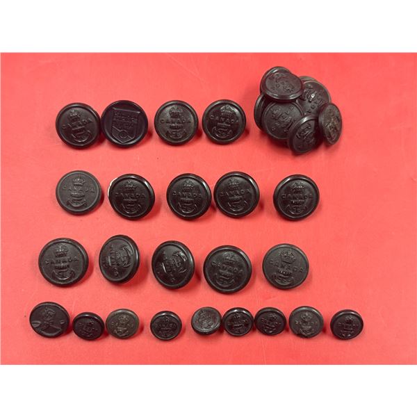 Assorted Vintage Buttons: Canadian Military & Canadian Pacific Railway Lines