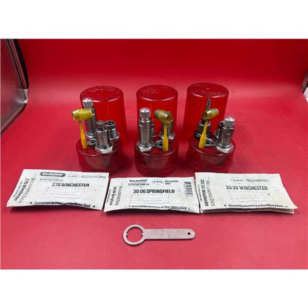 3x Reloading Dies: 270 Winchester, 30/06 Springfield, & 30/30 Winchester